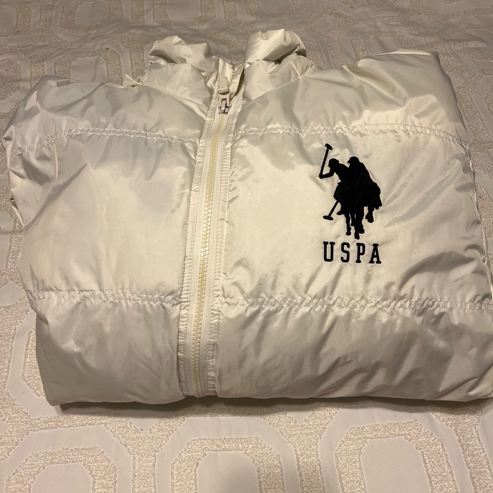 U.S. Polo Assn. White Puffer Jacket